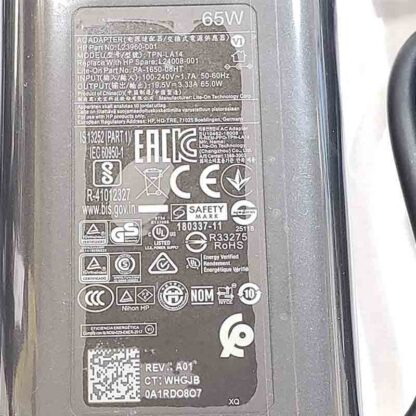 HP 19.5V 3.33A 65W 4.5mm*3.0mm Slim Adapter Charger - Image 2